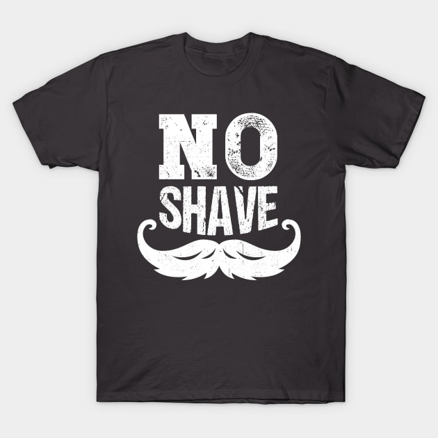 Bearded Man Design No Shave Statement Gift Idea T-Shirt by PlimPlom